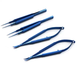 Ophthalmic Microsurgical Instrument Combination Needle Holder Scissors Tweezers Surgical Microtitanium Surgical Instrument