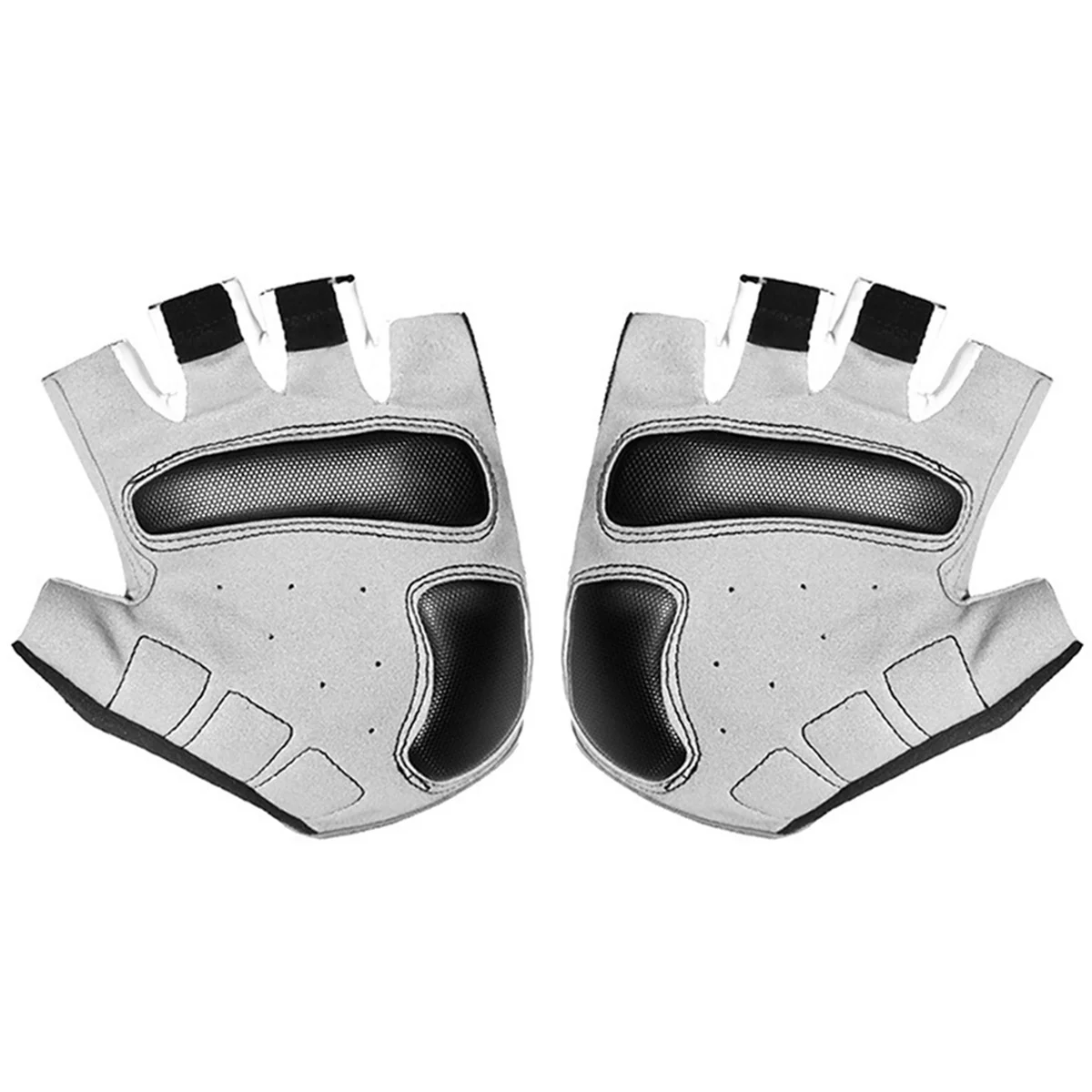 

1 Pair Anti-Slip Half Finger Gloves Breathable Shockproof Sweat-Absorbent For Cycling Riding Driving Hiking Fishing Jogging