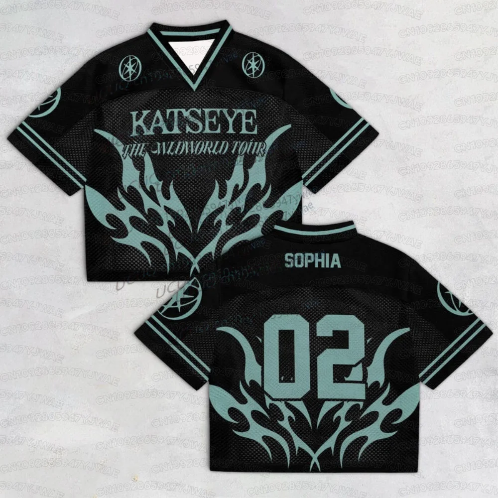 Summer Men' Women's Katseye The Wildworld Tour 2026 Mesh Jersey Fan ConcertLightweight K-Pop Inspired Jersey