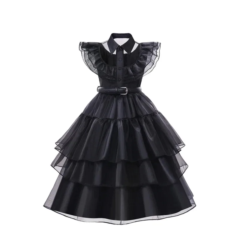 Girls movie role-playing costumes 3-12 years old gothic style black style clothing children Halloween carnival party girl dress