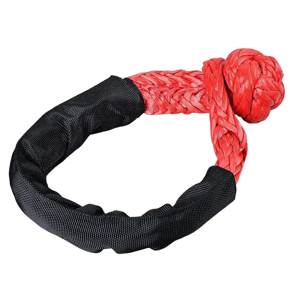 

Soft Shackle with Protective Cover Strong Carabiner Ring Offroad 38000lbs Hitch Strap Towing Ropes Off-Road Blue