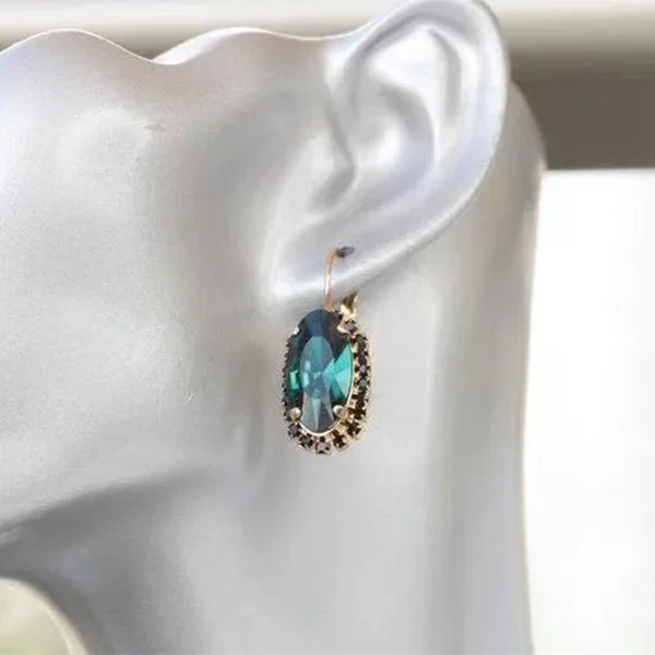 Luxury Fashion Teardrop Dangle Earrings for Women Blue Red Drop Earrings Engaent Wedding 2022 Trend Gold Color Jewelry