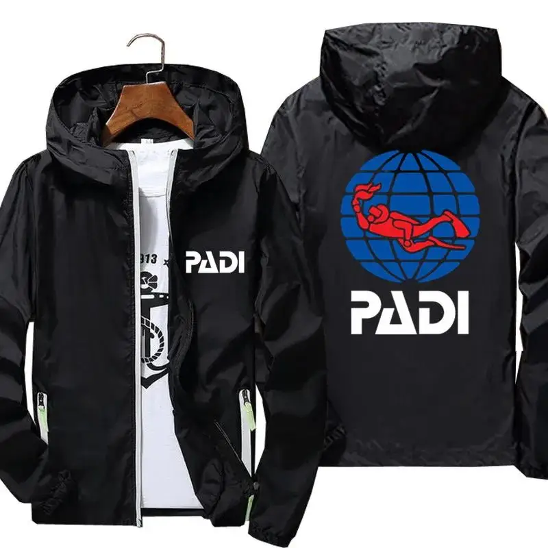 Homens e mulheres Scuba Driver Padi Windbreaker, Piloto Fino Refletivo Solar Jacket, Ultra Light Bomber Flight Coat, Vestuário da moda