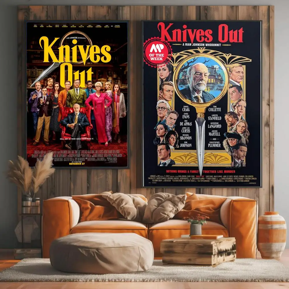 classic movie K-Knives Out-T Painting Calligraphy Elegant Botanical Decor for Living Room Modern Interior Design