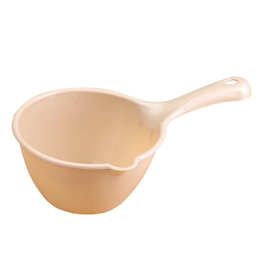 

3 Pcs Thickened Water Scoop Long Handle Ladle Dipper Household for Home Spoon Solid Color