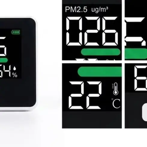 DM103B 3-in-1 Air Quality Detector PM2.5 Temperature Humidity Meter With For Hd Color Screen Alarm For Home Office Car Indoor