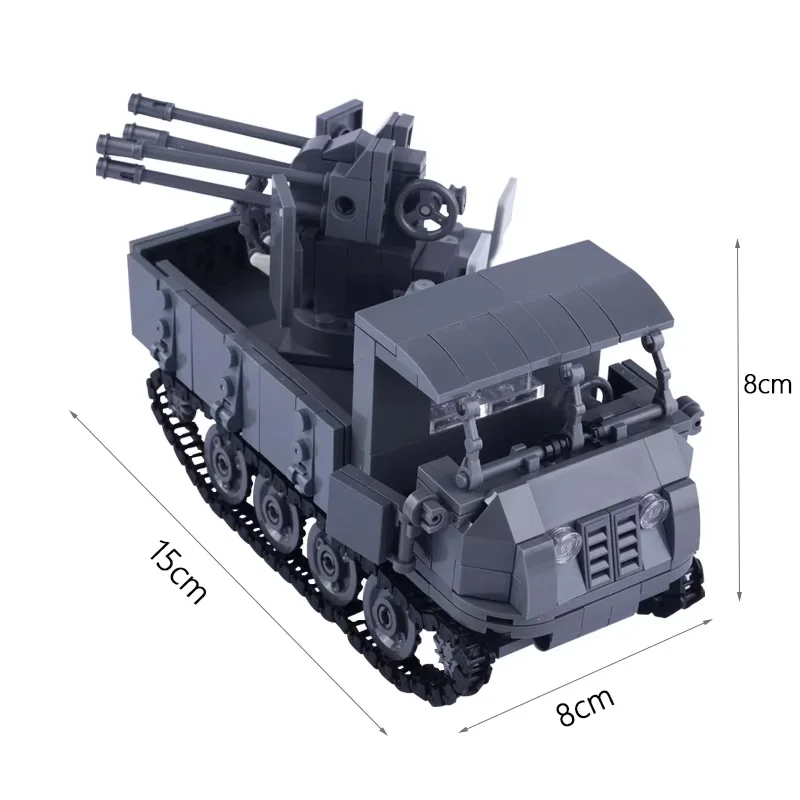 MOC WW2 Military War Vehicle Building Blocks Army Soldier US Spitfire Tank Armored Vehicle BF109 Fighter Jet Prison Cage Toys