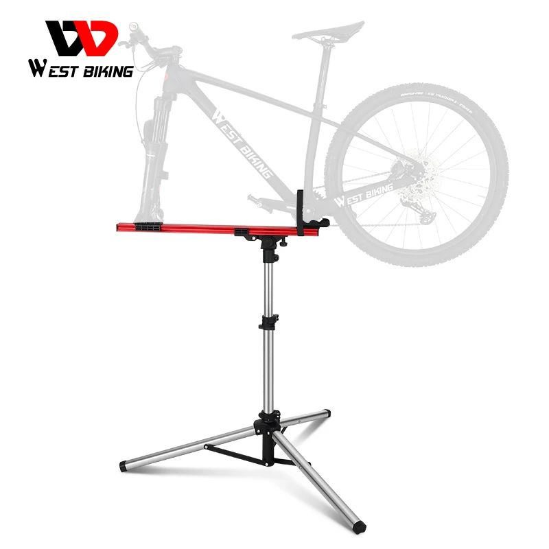 WEST BIKING Supporto per strumenti di riparazione professionali per biciclette Supporto per espositore pieghevole regolabile in lega di alluminio