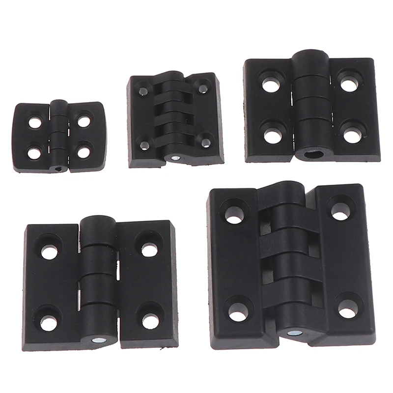 Bisagras pequeñas de plástico negro, rodamiento de puerta, bisagra ABS, 1 piezas