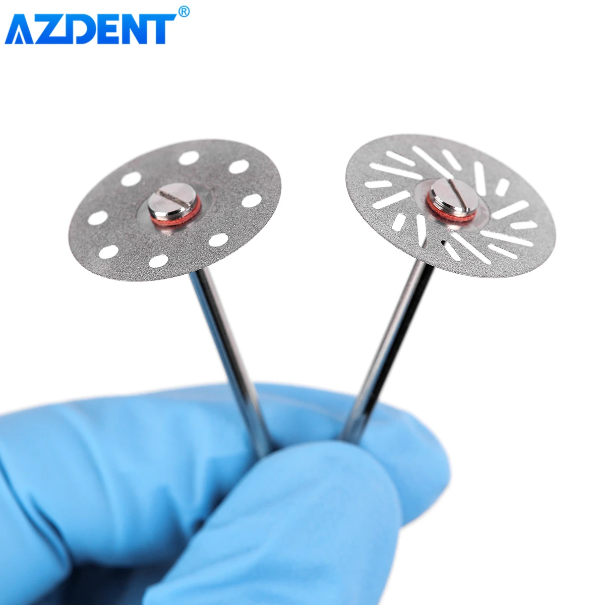 AZDENT-disco de diamante para laboratorio Dental, herramienta de corte ultrafina de doble cara, pulidor de odontología, diámetro de 22mm, 11