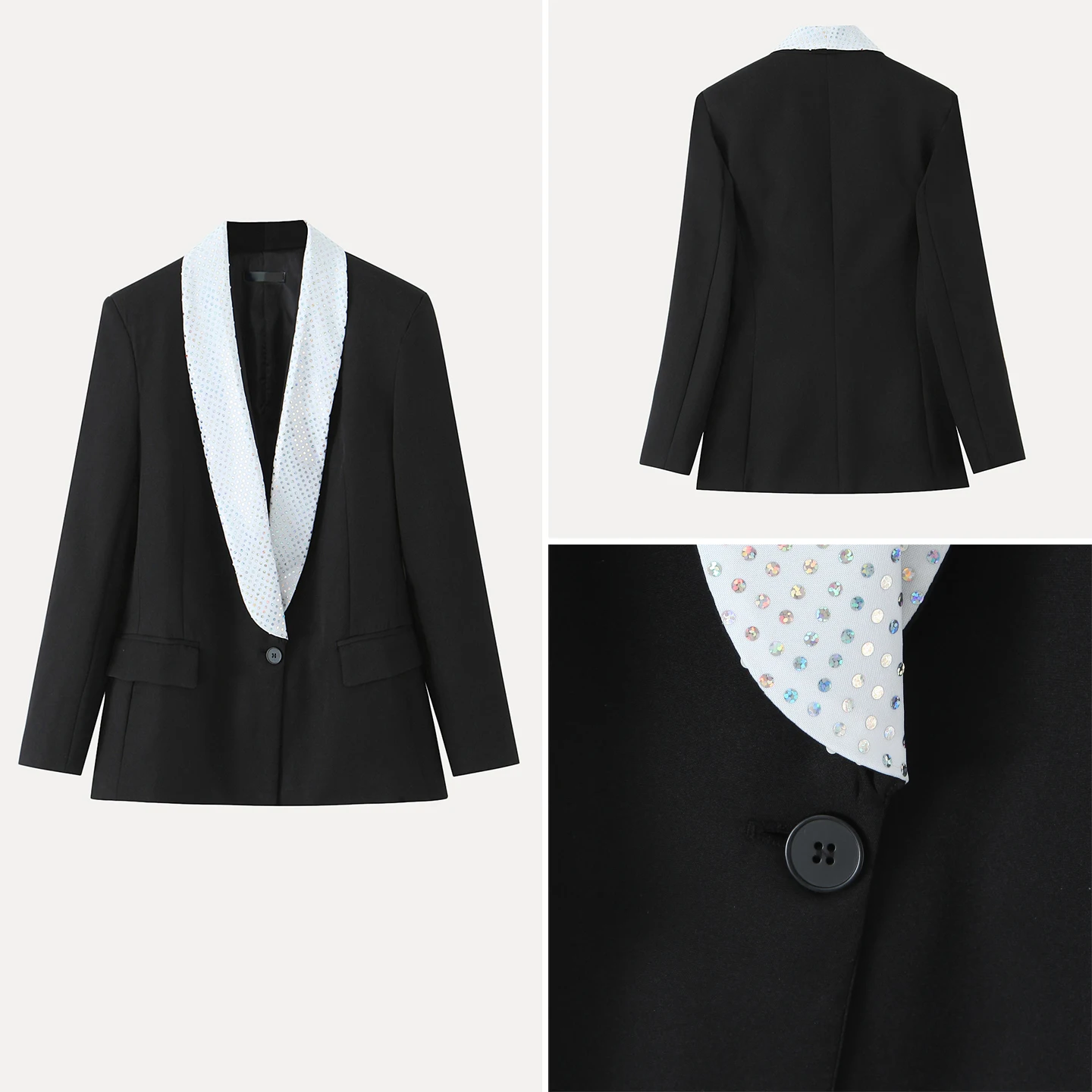 

2025 Autumn New Sle Women's Suit Jaet Commute Faionable Splicing High Quali Ladies' Outerwear Daily Commute Highlight