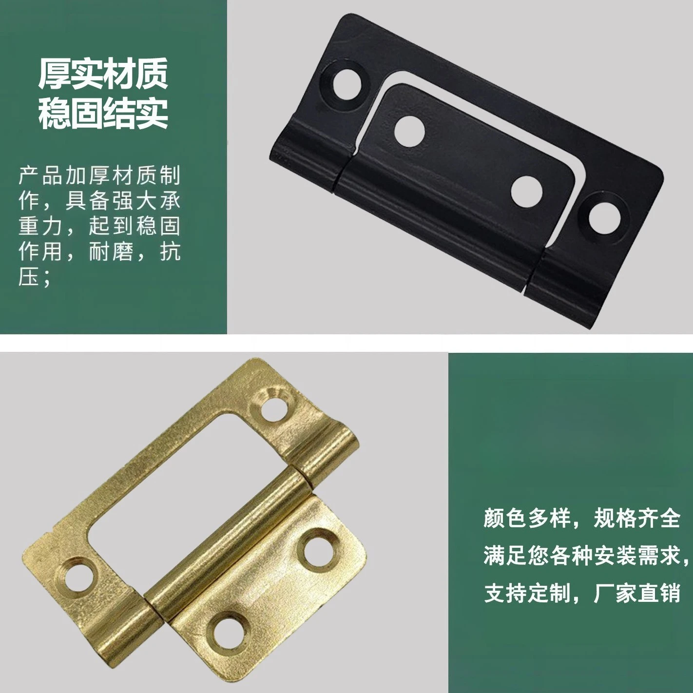 

20PCS Heavy Duty Non Mortise Hinges 2''x0.91'', Rustproof Cabinet Hinges w/Screws for Furniture Door Wardrobe (Easy Install)