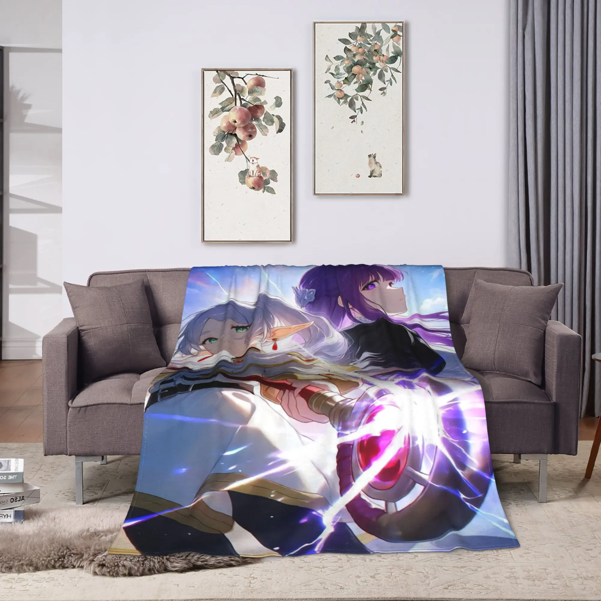 Frieren Beyond Journeys Blanket Super Soft  Throw Blanket Spring Adults Bedroom Travel Car Bedspread