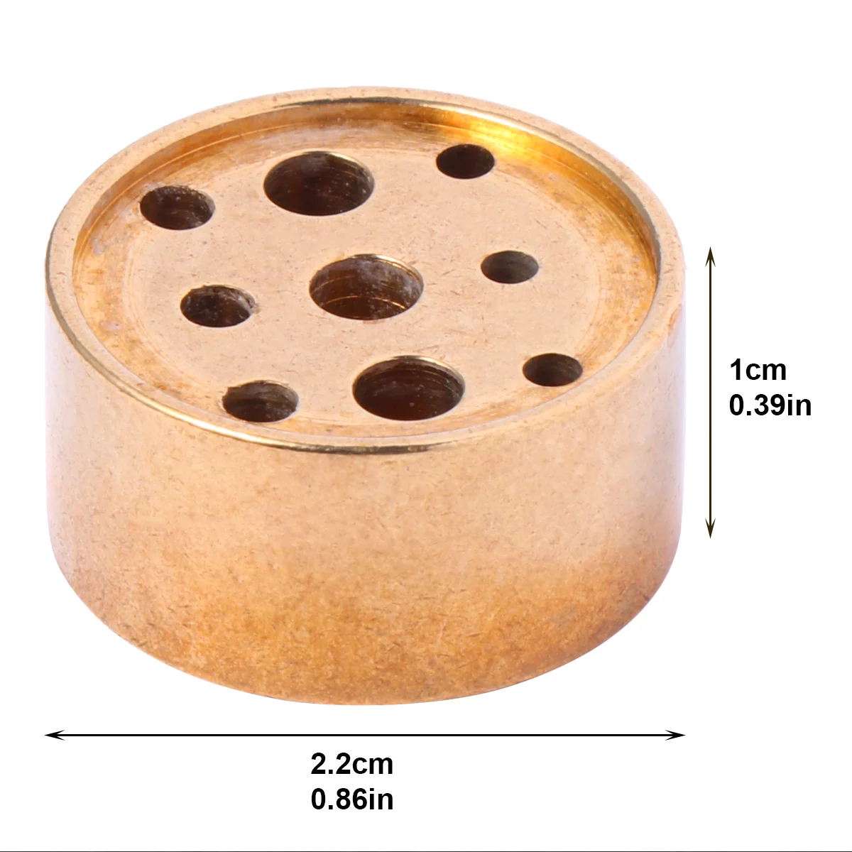 3 Pcs Mini Column Shape Incense Burner Copper Alloy Incense Inserted Base Creative 9 Holes Burner Ornament for Hom