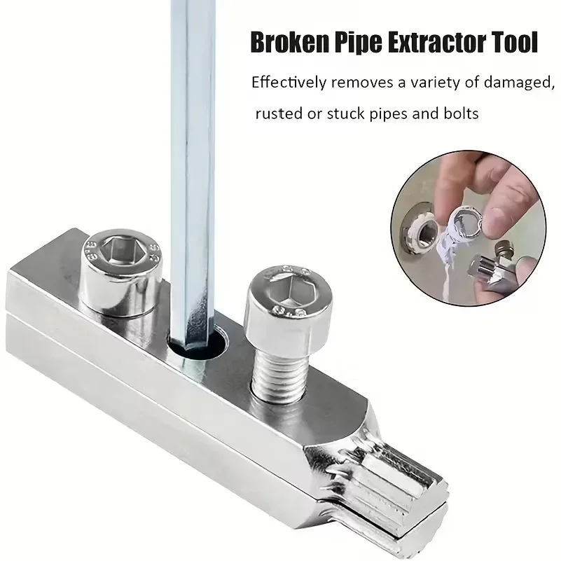 Faucet Valve Broken Thread Extractor   1/2   3/4  Screw Removal Tool Broken Bolt Extractor Kit for Home & Industrial Plumbing