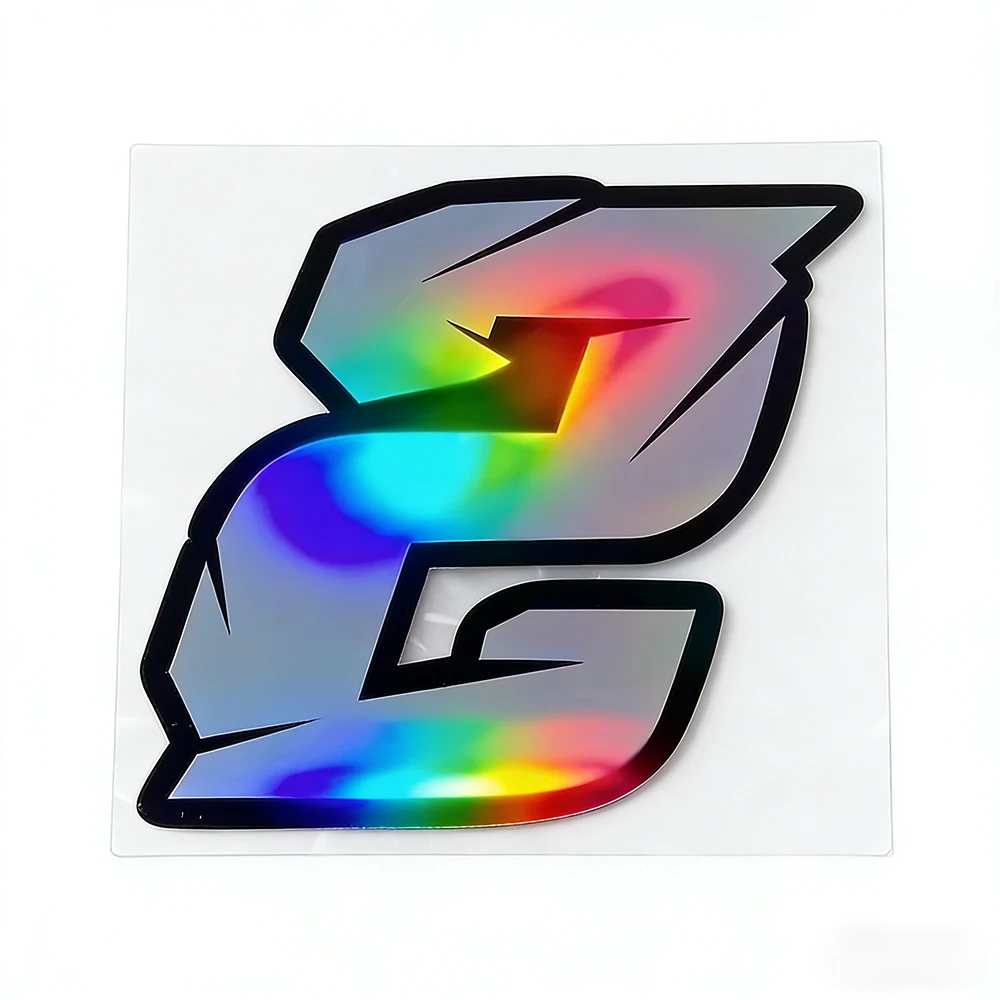 1PC Laser Number Motorcycle Stickers Waterproof Motorbike Fuel Tank Electric Scooter Bicycle Decoration Durable Vinyl Decals image 5