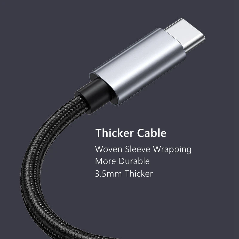 Cable adaptador de Audio auxiliar macho a analógico tipo C de 3,5mm, conversión de auriculares, micrófono, escuchar hablar para teléfono, tableta, PC, USB C