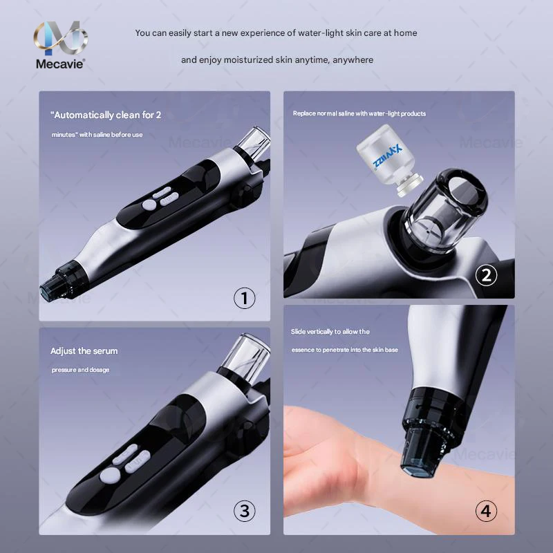 ترطيب الوجه العميق غير المؤلم يرطب شد الوجه ومضاد للشيخوخة وإزالة حب الشباب نانو I7 مقياس كثافة البلورات الدقيقة