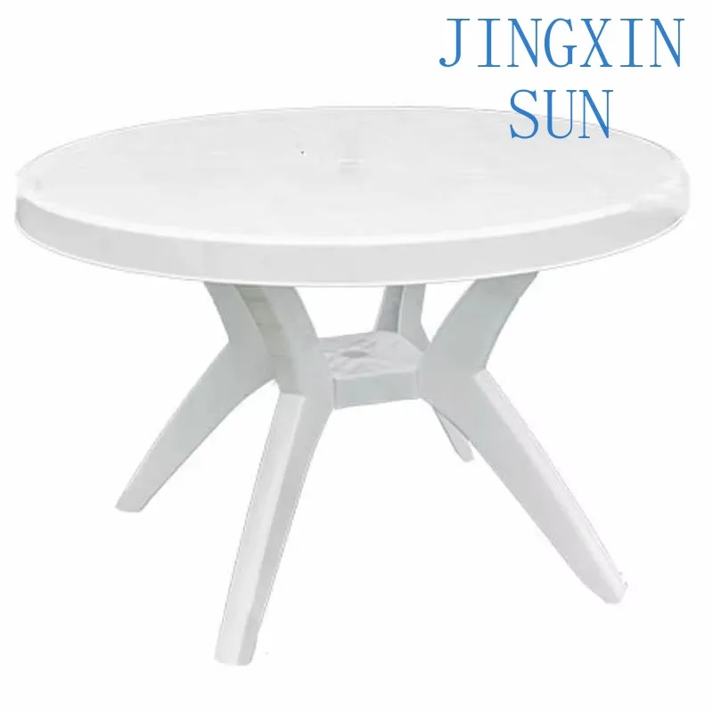 Outdoor Terrace White Dining Room Table and Chair Set Plastic PP Event Party Table and Chair