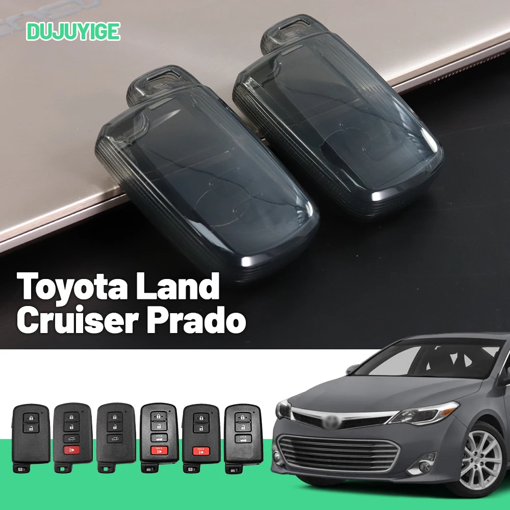 

Clear TPU Car Key Case For Toyota Land Cruiser Prado RAV4 Corolla Prius Key Fob Cover Protector Shell Auto Accessories