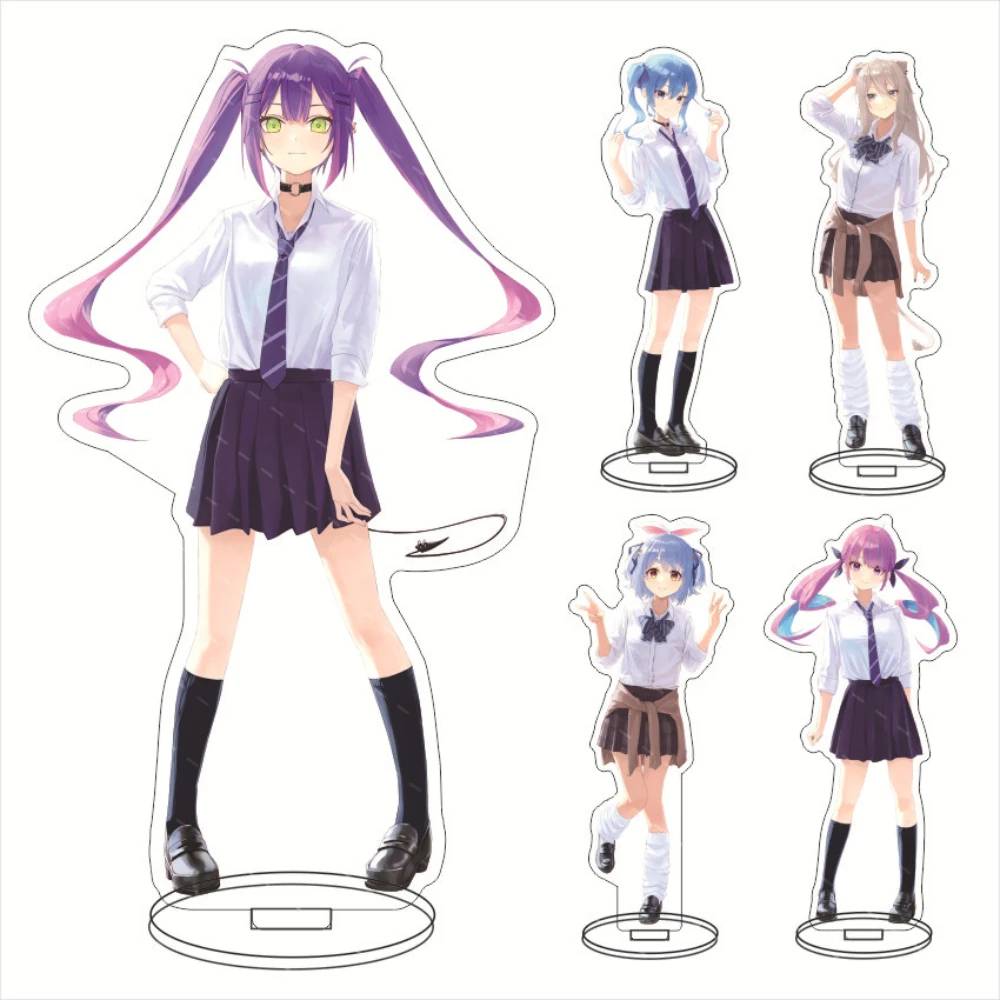 Anime Hololive EN Vtuber Youtuber Acrylic Figure Stand Model Plate Decoration Takanashi Kiara Ina Gawr Gura Amelia IRyS Gift