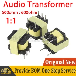 5 peças transformador de áudio tipo ei14 600: 600 ohm 1:1 isolamento acoplado sinal isolador digital liga de níquel 5 pinos sem torneira