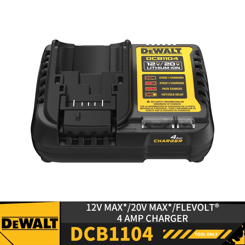 DEWALT Lithium Ion Battery Charger DCB1104 DCB1102 DCB118 220V Lithium Ion Battery Charger Fan Cooled Fast Charger