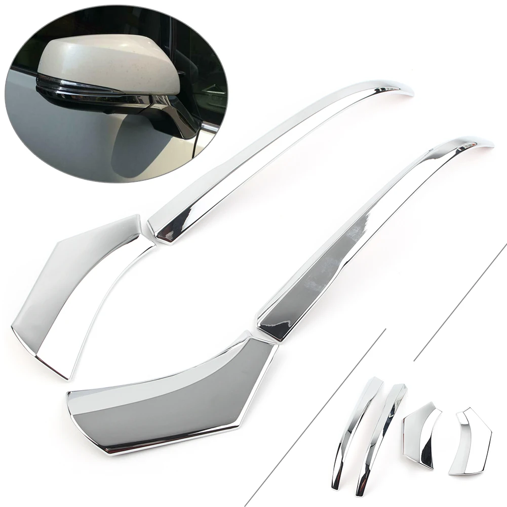 Chrome Car Rearview Mirror Side Mirrors Molding Cover Trim For Toyota RAV4 2019 2020 ABS Plastic