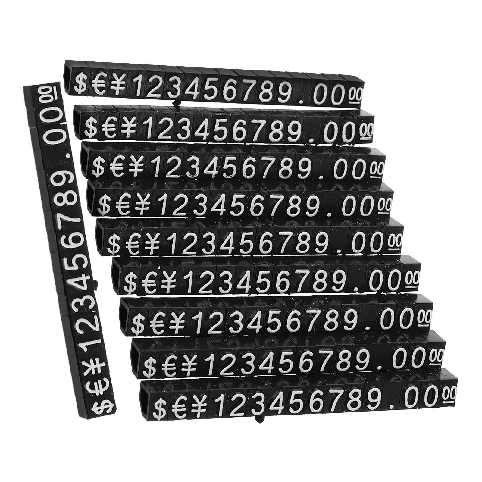 10 مجموعات سعر مكعب العلامة ABS البلاستيك قابل للتعديل سعر عرض كتلة للمجوهرات الحرف متجر بيع بالتجزئة مكافحة التسمية