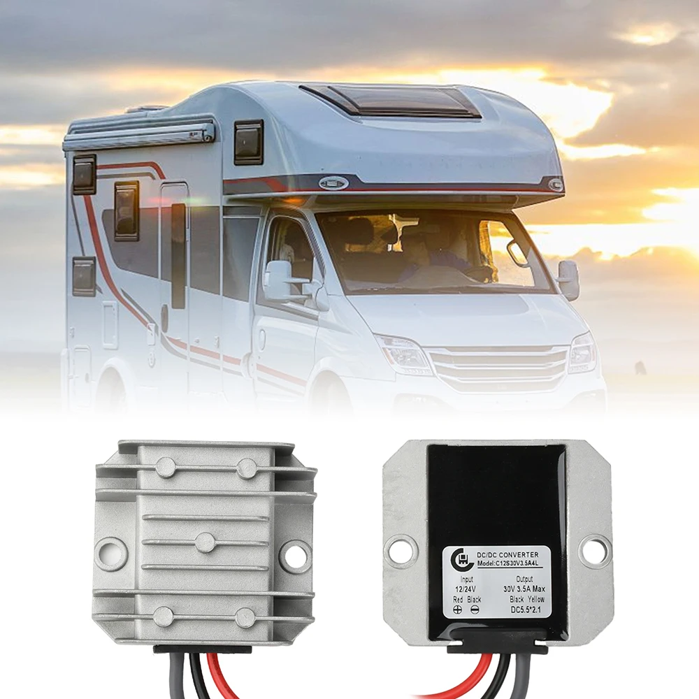 DC 9-28V para DC 30V Step Up Converter IP68 à prova d'água DC para DC Boost Module 3.5A Fonte de alimentação de alta eficiência