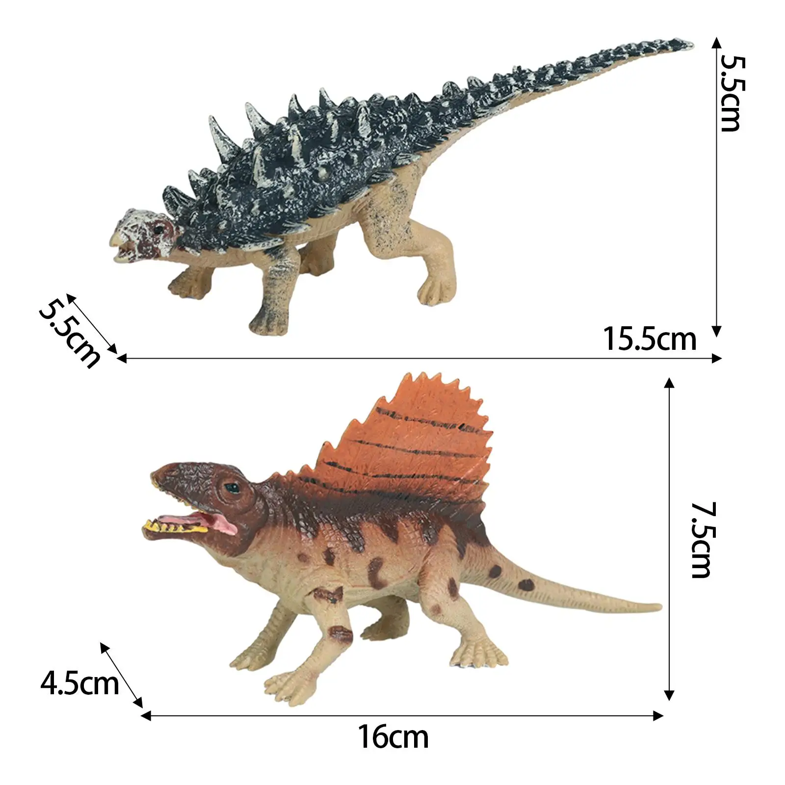 2 stuks realistische dinosaurusfiguren dinosaurusspeelgoed voor verzameldecoratie