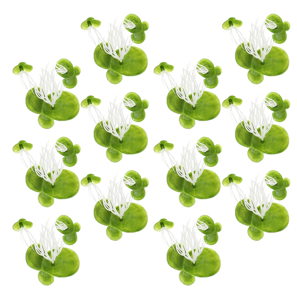 

8 Bags Artificial Plant Duckweed Aquarium Floating Decorative Grass Plastic Plants Fish Tank Lifelike Appearance Low Maintenance