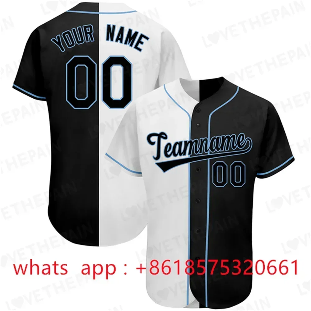 Baseball Jersey Custom Team Shirt Print Personal Name Number Stripe Hip Hop Sportswear Baseball T-shirt Men/Women/Kids Clothing