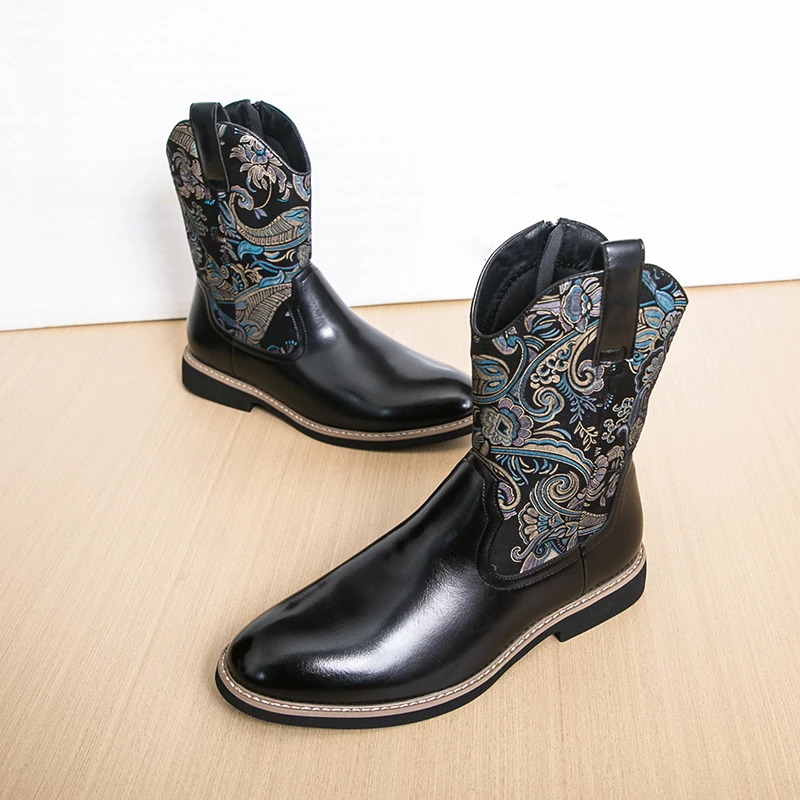 

Men's autumn and winter boots Fashion gentlemen with high-quality styles Daily office party High top leather shoes Outdoor NEW