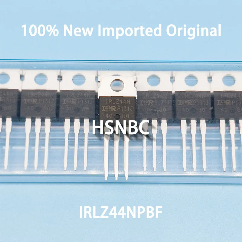 10Pcs/Lot IRLZ44NPBF IRLZ44N LZ44N TO-220 55V 47A MOSFET N-Channel Field-effect Transistor 100% New Imported Original