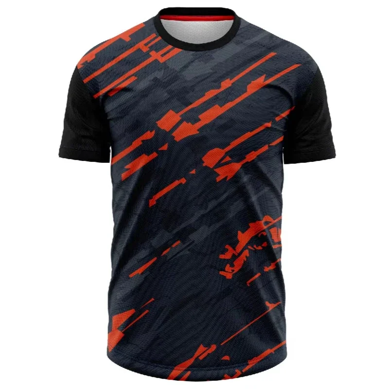 Einfache Sport-Tennisuniformen Sommermode Schnelltrocknend 3D-Druck Übergröße Kurzarm-T-Shirt Lässiger Rundhalsausschnitt Atmungsaktive Unisex-T-Shirts – Detail 10