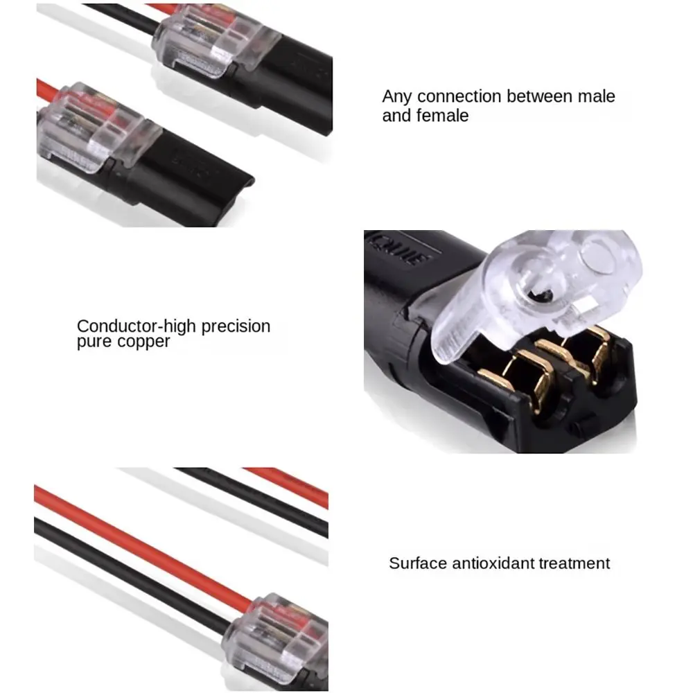2Pin Fast Plug Wire Connector Docking With Locking Buckle Waterproof Wire Connector Small Wiring Connector Electrical