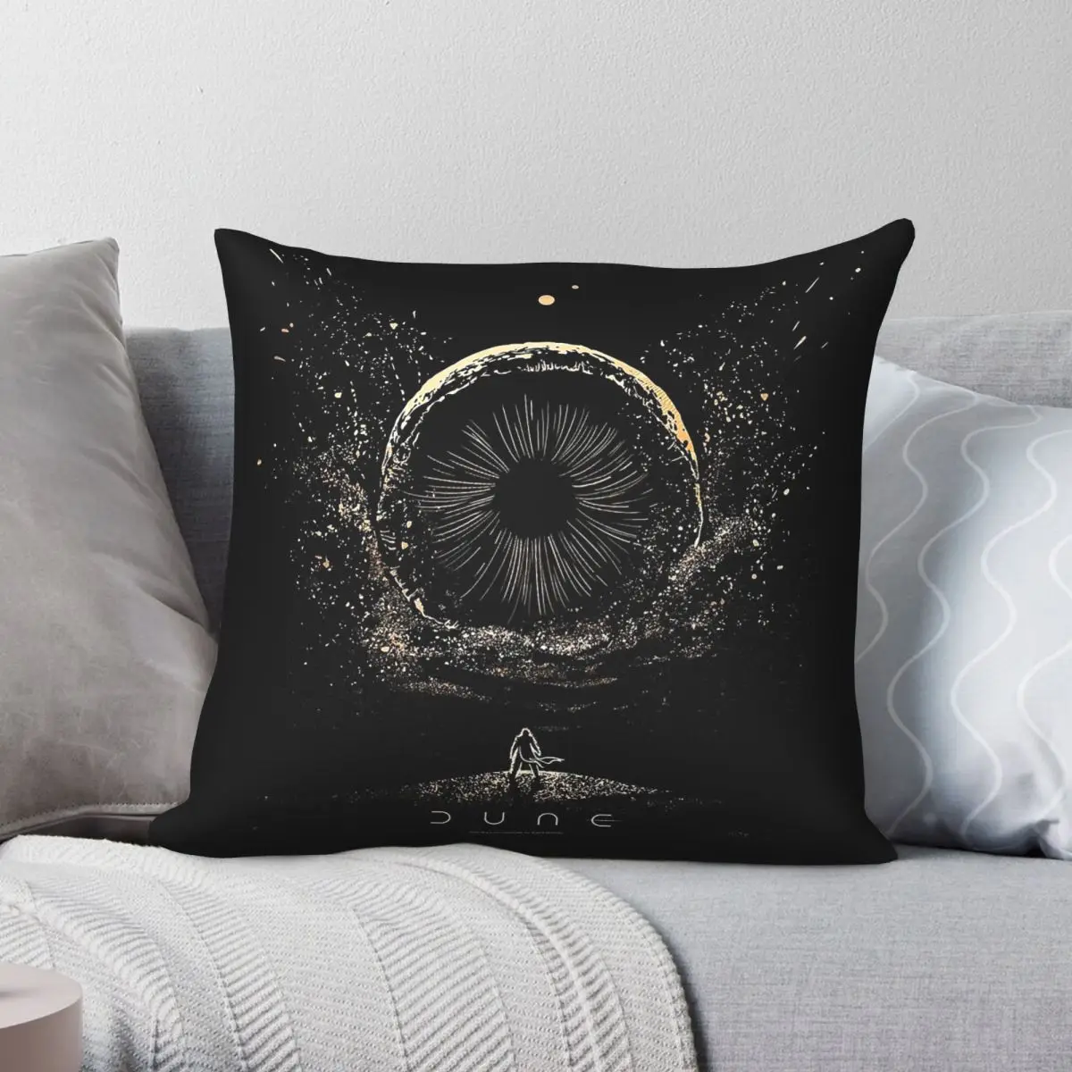Dune Shai-Hulud The Sandworm Square Pillowcase Polyester Linen Velvet Creative Zip Decorative Home Cushion Cover 45x45