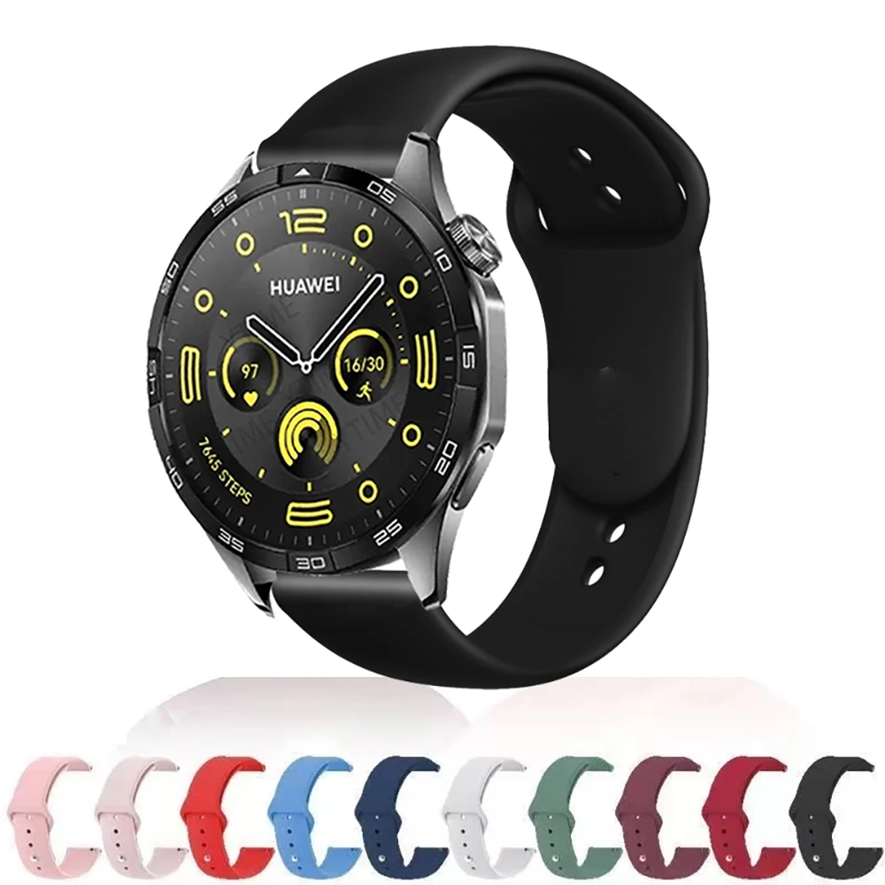 Silicone 20mm 22mm Strap For HUAWEI WATCH GT 4 46mm Bracelet Correa For Huawei Watch 4 3/GT 3 2 46mm/GT3 SE/GT2 Pro/GT2E Band