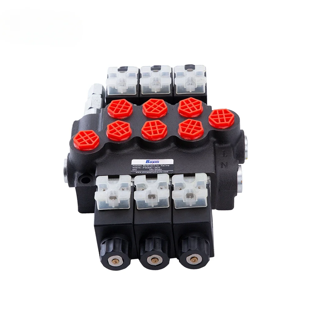 Outlets Solenoid Controlled Hydraulic Valve Industrial Pipeline Liquid Flow Control Switch Mechanical Hydraulic Equipment