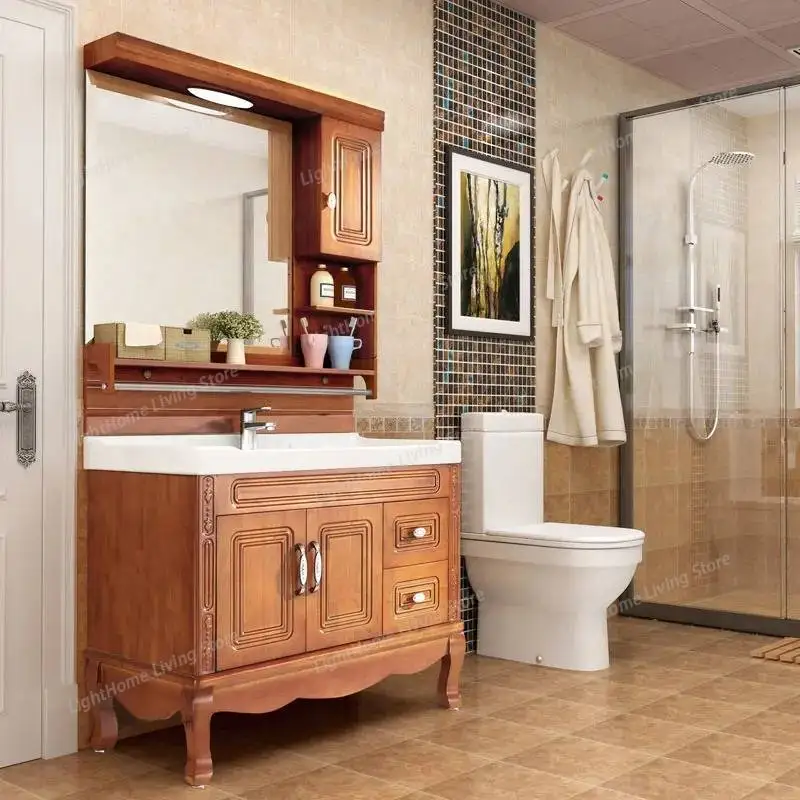 

Floor Standing Bathroom Cabinet Drawers Modern Vanity Storage Bathroom Cabinet Washroom Luxury Armoir Salle De Bain Furniture
