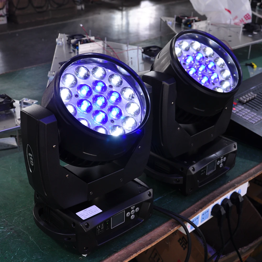 Imagem -06 - Tiptop 19x15w Rgbw 4in1 Cor Estágio Dmx Led Movendo a Cabeça Luz 24 16 Canais Pixel Controle de Cor Lavagem Ponto 2in1 Disco Clube dj