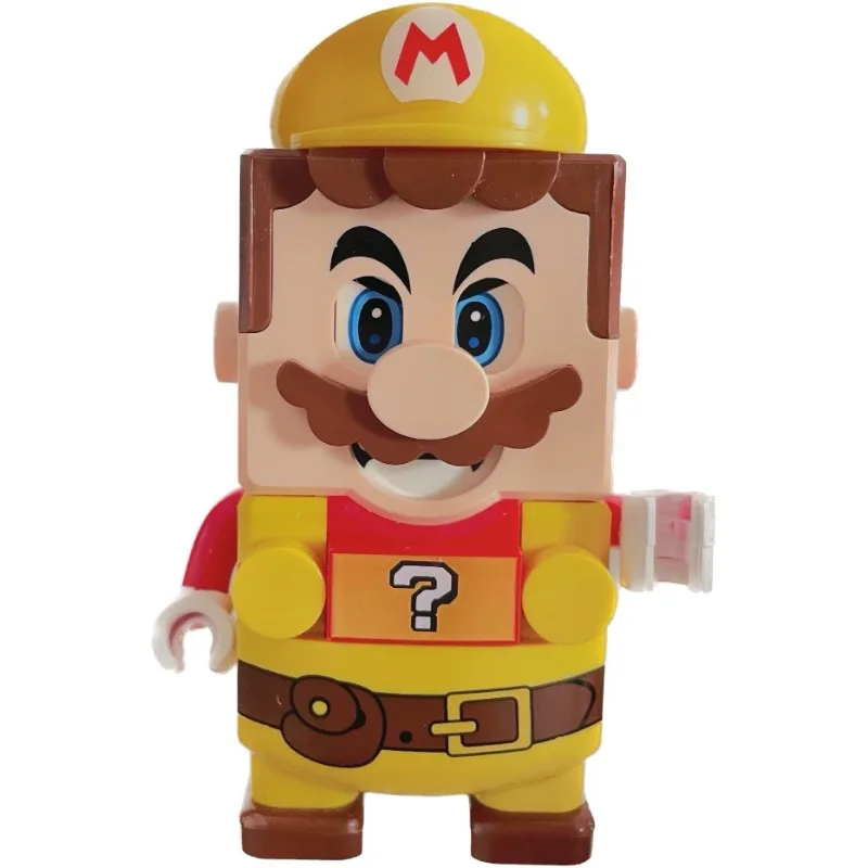 Super Mario Bros Building Blocks Anime Luigi Figure Assemble Action Model Cartoon DIY Bricks Toys for Children Birthday Gift