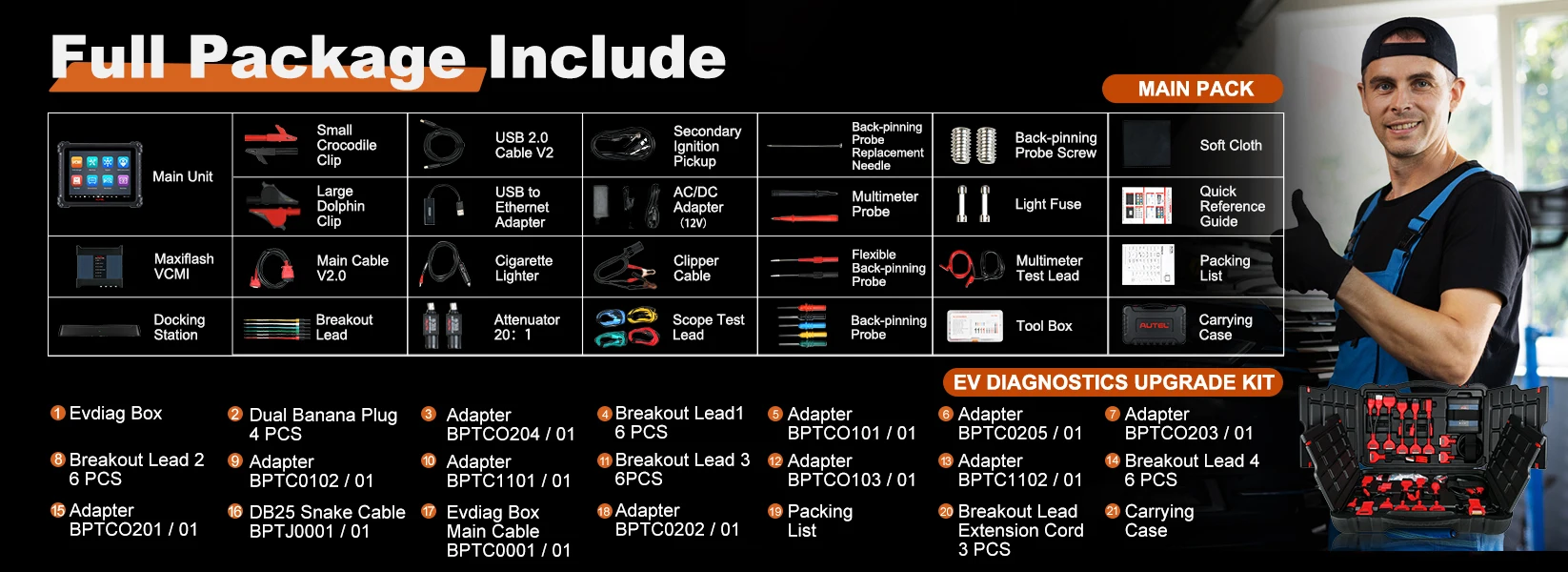 Autel MaxiSys Ultra EV Intelligentes EV-Diagnosegerät mit EVDiag Kit VCMI EV Hochspannungssystem-Batteriepack-Analyse PK Ultra – Detail 21