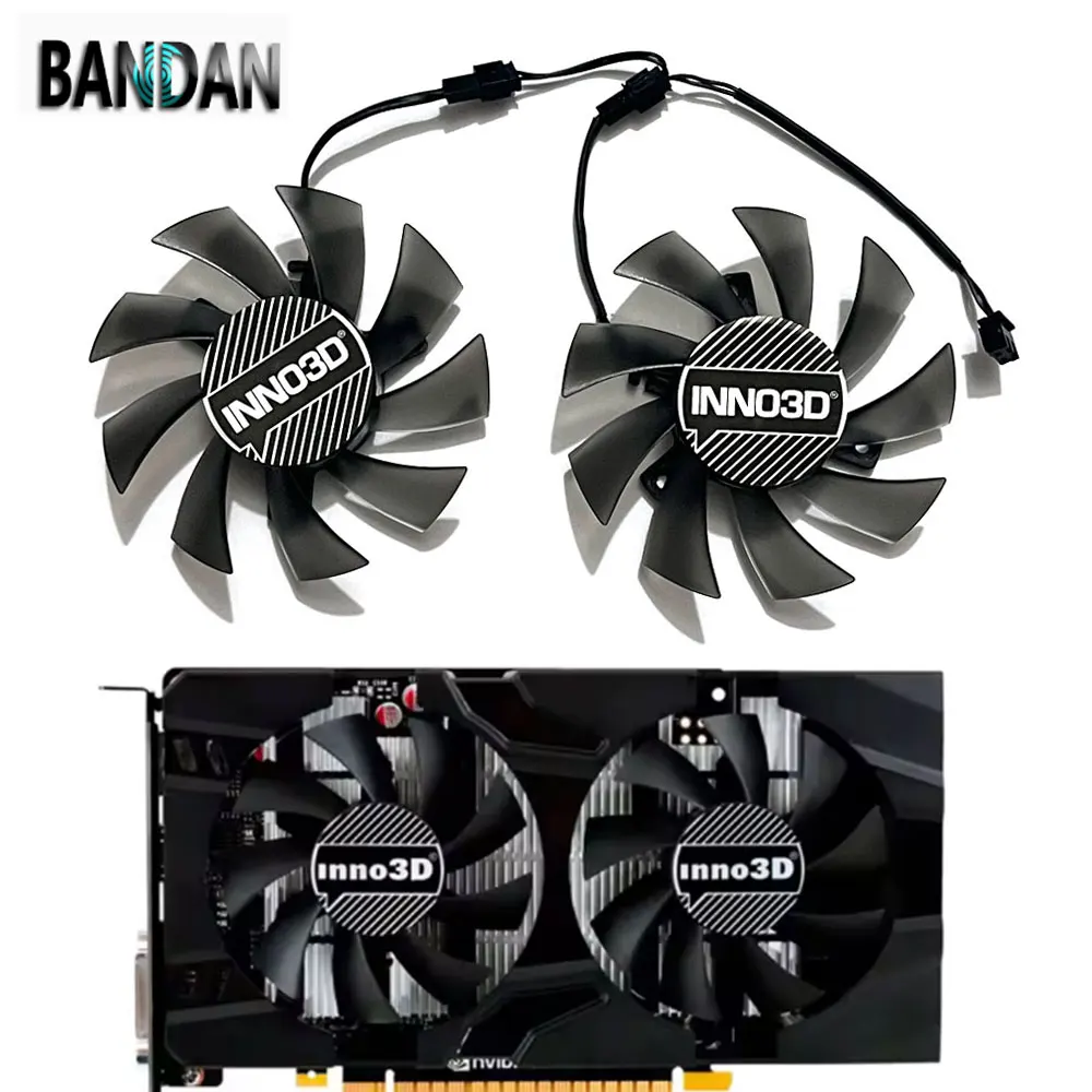 NEW T128015SL GTX 1050 TI 75MM 2PIN 0.19AMP GPU Good Quality Cooling Replacement Fan For Inno3D GTX 1050Ti Video Card Cooler Fan