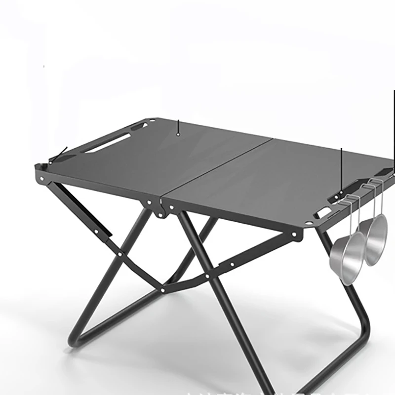 IGT테이블 초경량 접이식 캠핑테이블 블랙 야외용 가구 휴대 가방포함  58*36*40cm - 4