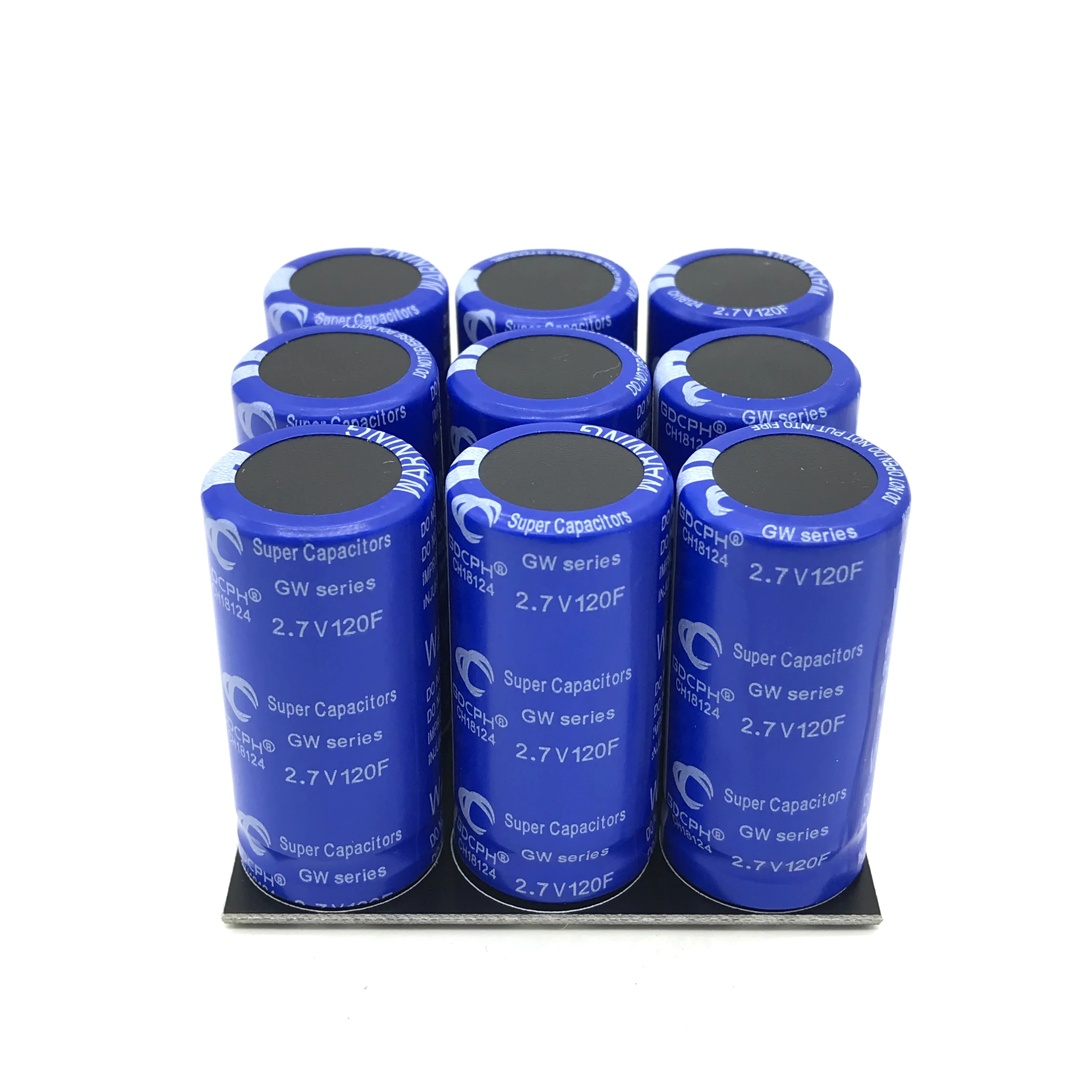 Super Capacitors Farad Capacitor Modules 24V 13F SuperCapacitors With Protection Board Horn Type UltraCapacitor 9PCS 2.7V 120F