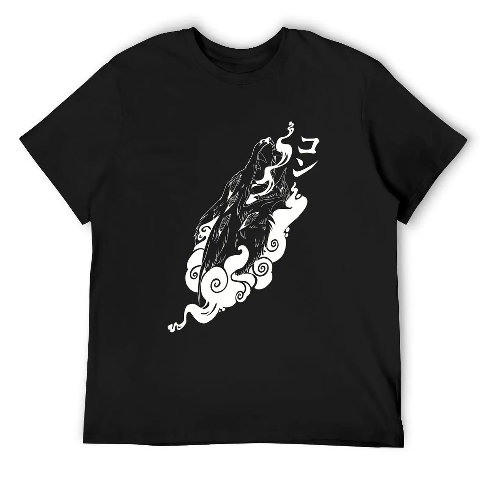 

Kon Fox devil illustration T-Shirt kawaii clothes shirts graphic Aesthetic clothing t shirt men
