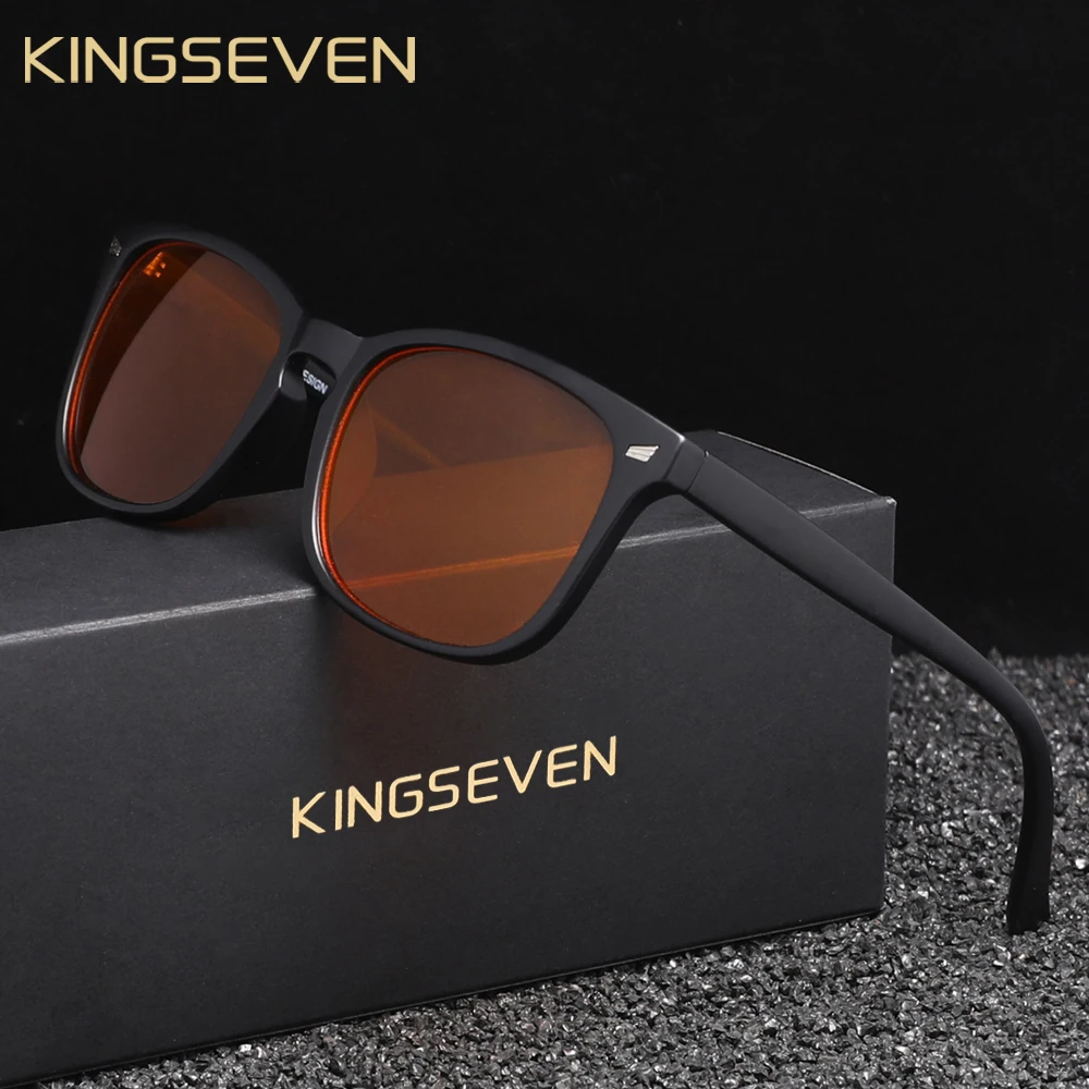 KINGSEVEN Blue Light Blocking Rectangle Glasses Transparent Men/Women 99% Anti-Blue Ray Eyewear Students Ultralight Eyeglasses