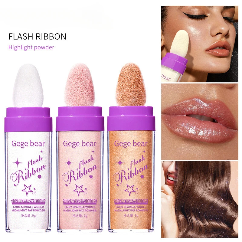 Text marker Puder weiß Mondlicht Polvo de Hadas Glitzer Schimmer Kontur Schattierung Illuminator für Frauen Gesicht Körper Make-up